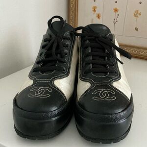 CHANEL Black and White Luxury Sneakers